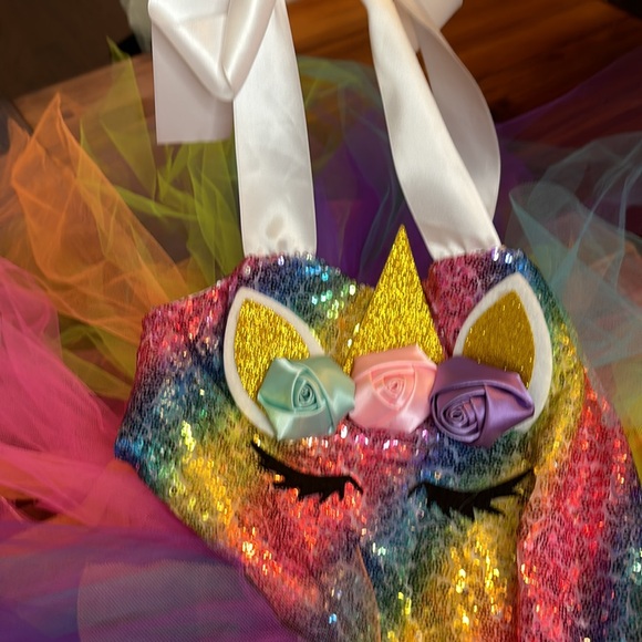 Little girls light-up Rainbow unicorn tutu dress - Picture 2 of 6